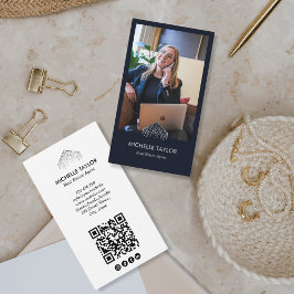 Modern Professionell Real Gods Photo QR-kod Visitkort