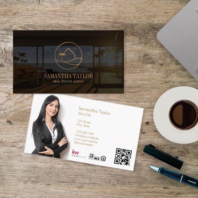 Modern Professionell Realtor Infoga foto House Visitkort (Skapare uppladdad)