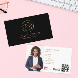 Modern Professionell Realtor Mountain Realty QRCod Visitkort