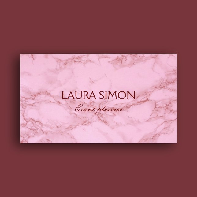 Modern professionell ro marmor visitkort (Chic and minimalist design - rose marble business card)