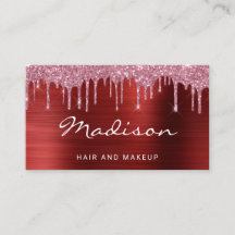 Modern professionell röd glitter stylist