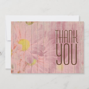 Modern Professionell Rosa Guld Blommig Minimalisti Tack Kort