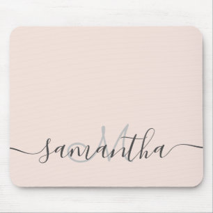Modern professionell rosa monogram musmatta