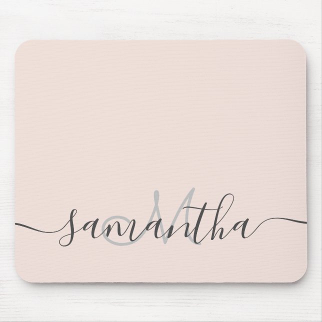 Modern professionell  rosa monogram musmatta (Framsidan)