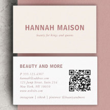 Modern, professionell, salon, beige, Qr-kod