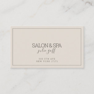 Modern professionell salong & spa visitkort