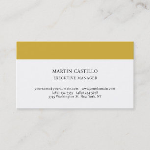 Modern professionell serif-skrift i matt guld och visitkort
