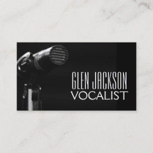 Modern Professionell Singer Vocalist Card Visitkort