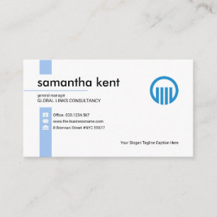 Modern Professionell Snyggt Blue Tab CEO Founder Visitkort