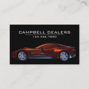 Modern Professionell Sports Car Dealert Visitkort