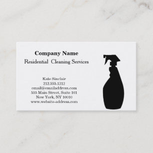 Modern Professionell Städning Service Spray Flaska Visitkort