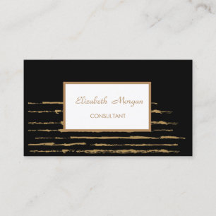 Modern professionell Stilfull,randig,svart Visitkort