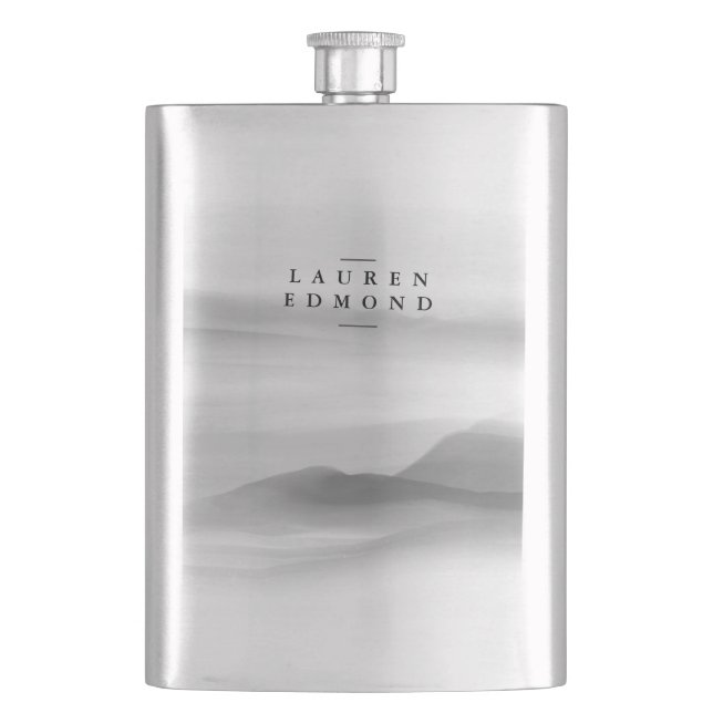 Modern Professionell, svart och vit Abstrakt Fickplunta (Framsidan)