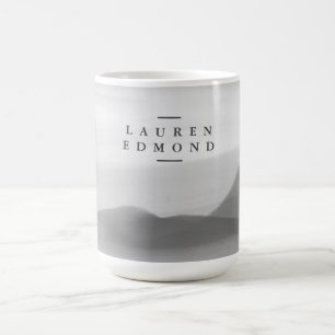 Modern Professionell, svart och vit Abstrakt Kaffemugg