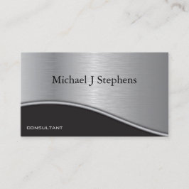Modern Professionell Svart Texturerad Platina Visitkort