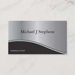 Modern Professionell Svart Texturerad Platina Visitkort