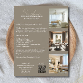 Modern Professionell Taupe Business Reklamblad