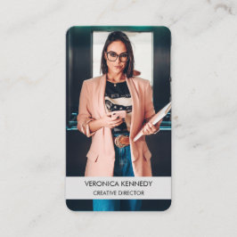 Modern Professionell Trendig Business Photo Visitkort