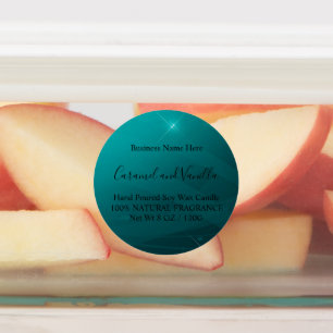 Modern Professionell Turquise Candles-etiketter Klistermärke