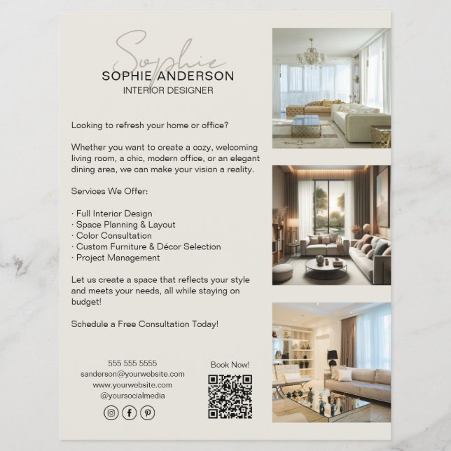Modern Professionell Verksamhet Reklamblad (Framsidan)