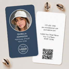 Modern profilfoto-Logotyp QR-kodsnurra Visitkort