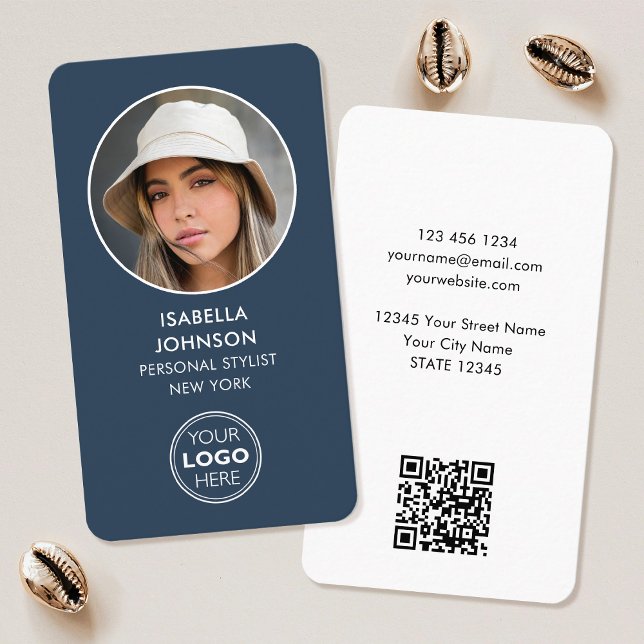 Modern profilfoto-Logotyp QR-kodsnurra Visitkort (Skapare uppladdad)