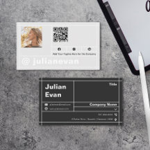 Modern profilfotosvartvitt QR-kod