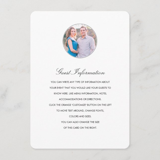 Modern profilriktning/informationskort tilläggskort (Framsida)