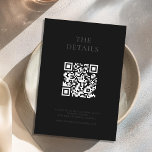 Modern projektionsyta, minsta lilla Bröllop Tilläggskort<br><div class="desc">Moderna bröllop-kort med minimal design i made Black färg.</div>