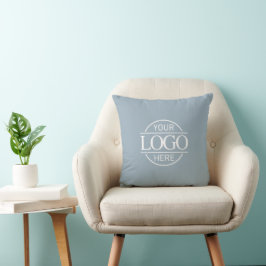 Modern Promotional Scandinavian Blue Business Logo Kudde