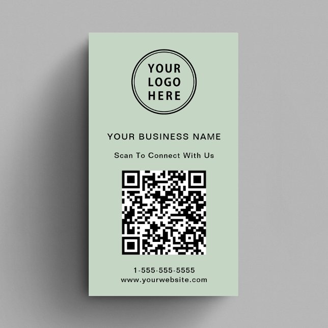 Modern Promotionslogotyp QR-kod Salvia Visitkort (Capture attention, make connections, and leave a lasting impression with our modern QR business card)