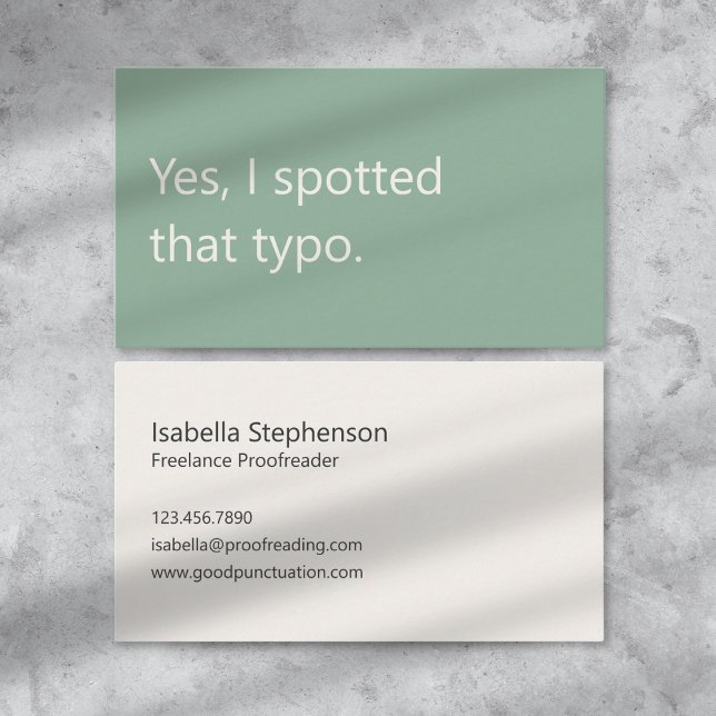 Modern Proofreader Freelance Writing Visitkort (Skapare uppladdad)