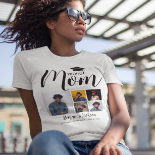 Modern Proud Mamma   5 Photo Studenten T-Shirt