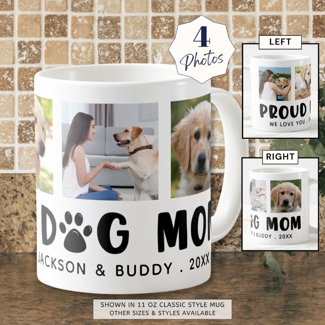 Modern PROUD MAMMA Paw Skriv ut 4 foton i HUND Paw Kaffemugg (Skapare uppladdad)