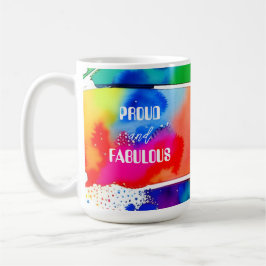 Modern Proud och Fabulous Rainbow Kaffemugg