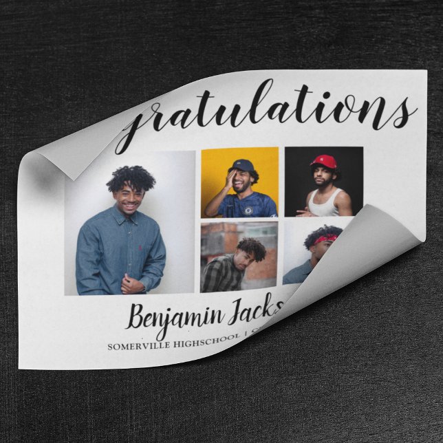 Modern Proud Pappa | 5 Foto Studenten Poster (Skapare uppladdad)