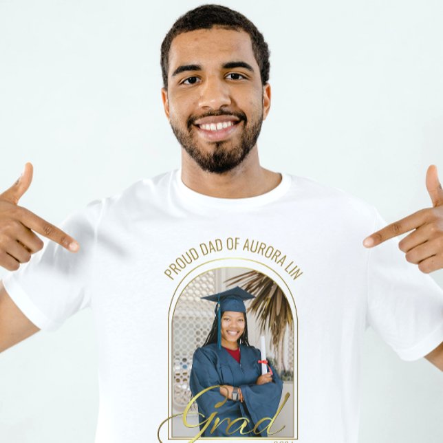 Modern Proud Pappa i Grad-Anpassningsbarna Photo B T Shirt (Skapare uppladdad)