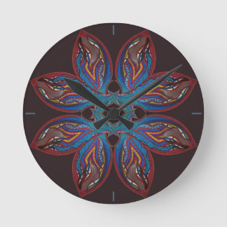Modern psychedelic mandala rund klocka