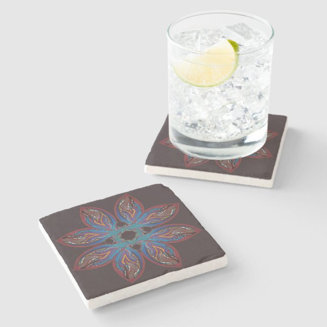 Modern psychedelic mandala stenunderlägg (Sidan)