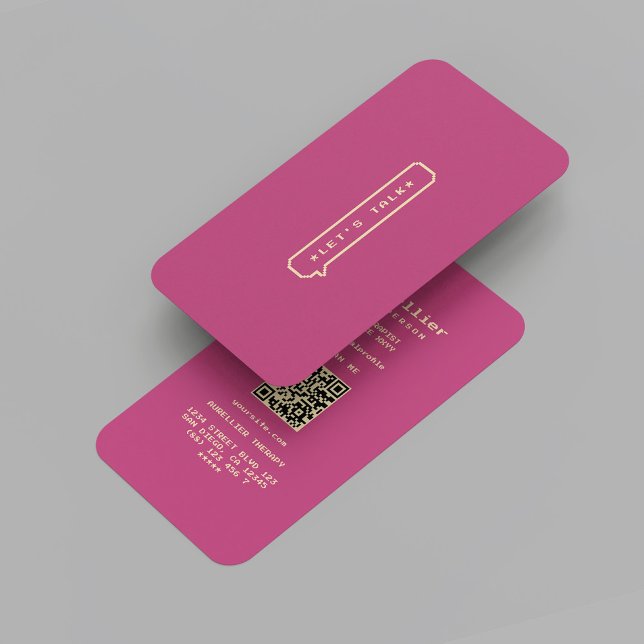 Modern psykisk hälsa, psykolog, terapeutisk Rosa Visitkort (Modern Mental Health Psychologist Therapist Pink Business Card
)