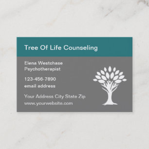 Modern psykoterapeutisk psykisk hälsa visitkort