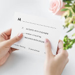 Modern Pub eller Bat mitzvah OSA kort med Måltider<br><div class="desc">Anpassa hela färg eller lägg till ett foto på baksidan för att matcha inbjudan.</div>