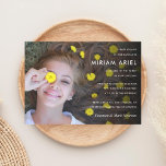 Modern Pub Mitzvah eller Bat mitzvah foto Inbjudningar<br><div class="desc">Könsneutrala Pub Mitzvah och Bat mitzvah inbjudan med fotofunktion. Välj ett färg för baksidan eller lägg till fler foton.</div>
