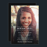 Modern Pub Mitzvah eller Bat mitzvah foto Inbjudningar<br><div class="desc">Könsneutrala Pub Mitzvah och Bat mitzvah inbjudan med fotofunktion. Välj ett färg för baksidan eller lägg till fler foton.</div>