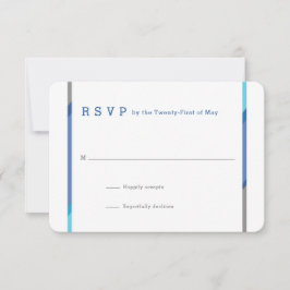 Modern Pub Mitzvah OSA kort | Blått + Teal
