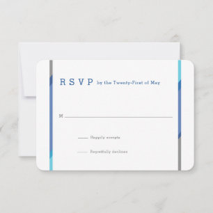 Modern Pub Mitzvah OSA kort Blått + Teal