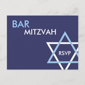 Modern Pub Mitzvah OSA Postcard Inbjudan Vykort