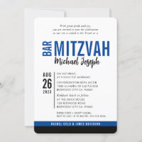 MODERN PUB MITZVAH trendig date royal blue black