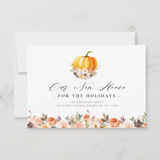 modern pumpa tackgivelse flyttar tillkännagivande tack kort (Framsida)