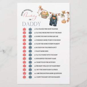 Modern Pumpkin Baby Shower Mamma eller Pappa